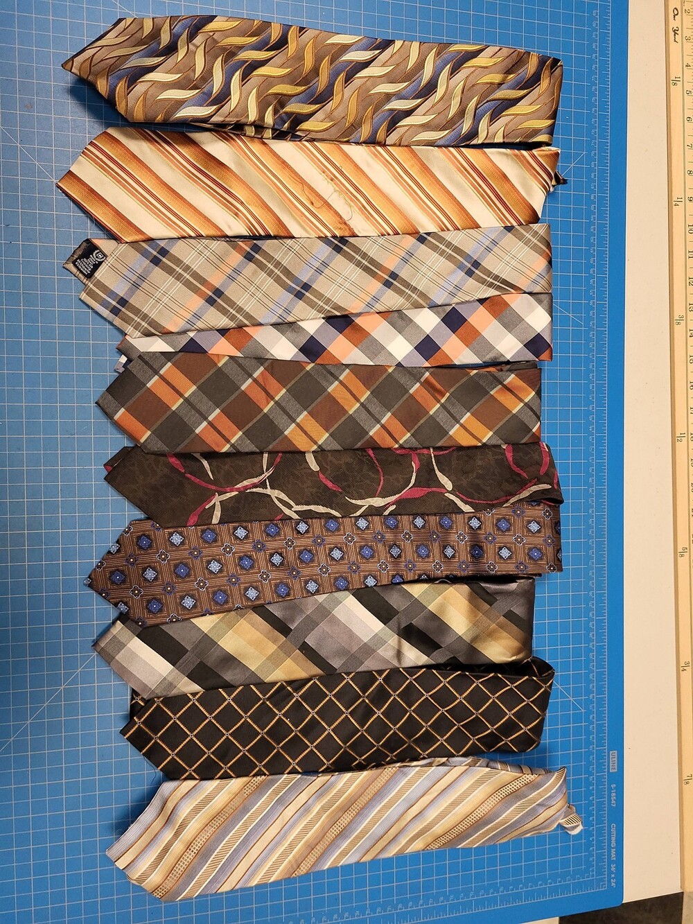 Mens Ties Lot 10 Assorted Neckties Chaps Croft Barrow Neiman Marcus Bruno Italy